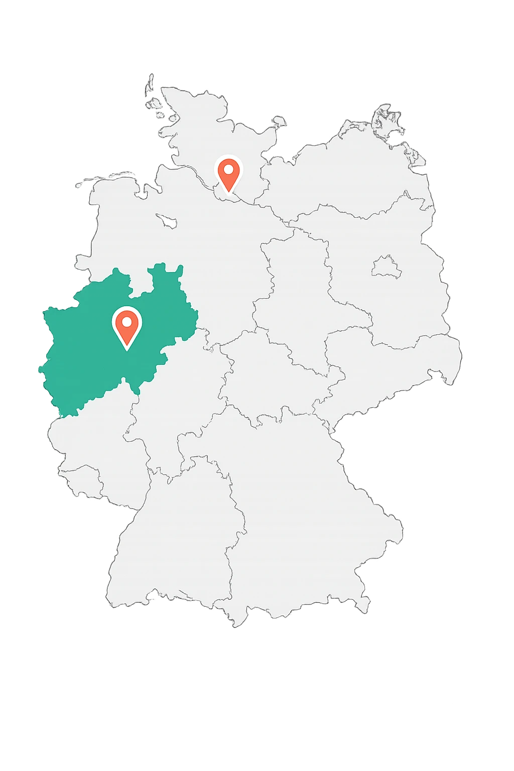 Karte von Deutschland